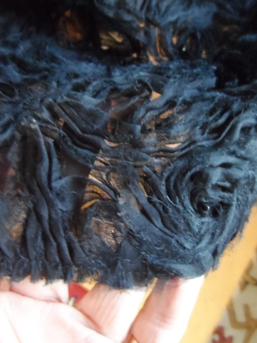 Lanvin Été 2004 Black Silk Rosette Sheath Dress Size FR 40 US 8 - Picture 12 of 16